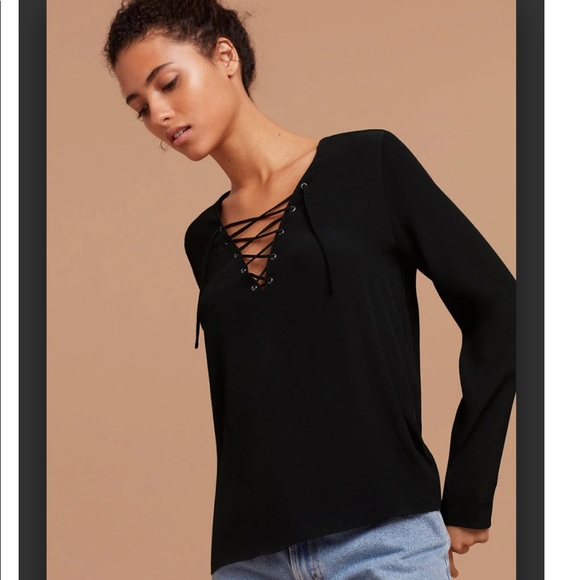 Aritzia ~ Wilfred Free Redling Long Sleeve Blouse - Picture 2 of 11